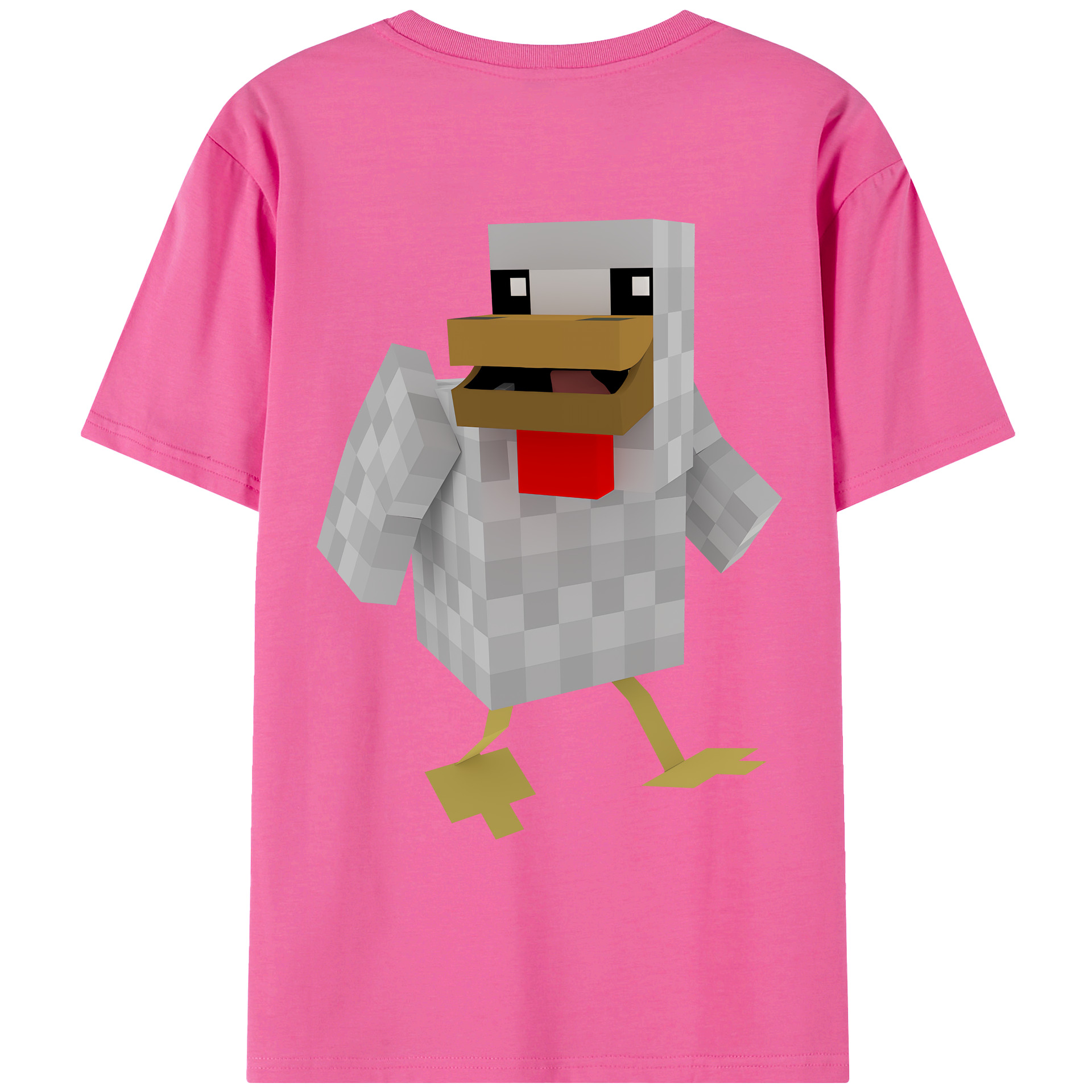 （画像用） マインクラフト ブロックの世界 Minecraft MC Block world レディース半袖Tシャツ(バックプリント)